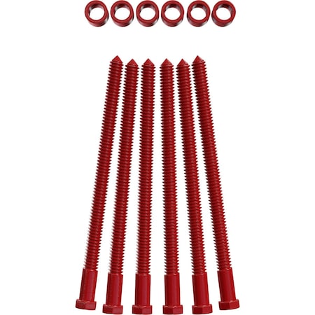 Ekena Millwork Premium 7/8" Barn Door Flat Track Extension Hardware for 2 1/4" Door, Regal Red GB60015EXRR